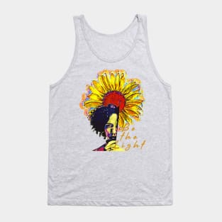 Be The Light (Half Woman wrapped in sunflower) Tank Top